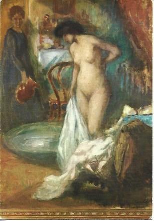 POSTAL L04805: Figura femenina, por Ricardo Canals