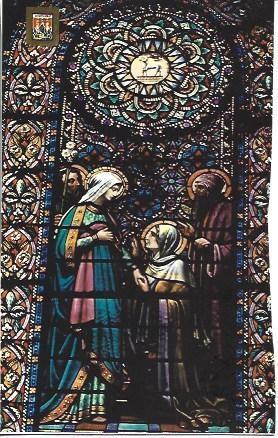 POSTAL L04728: Vidriera de Montserrat