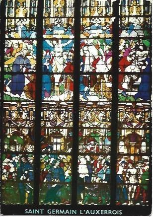 POSTAL L04741: Vidriera de la iglesia de Saint Germain L'Auxerrois
