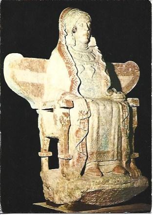 POSTAL L04775: La Dama de Baza, escultura iberica