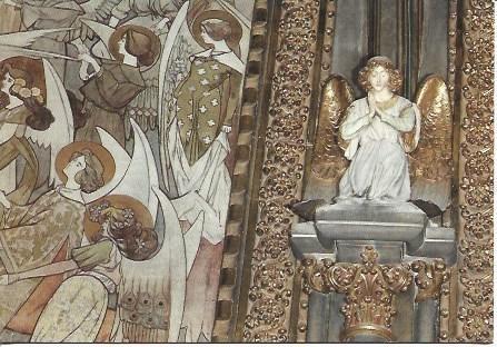POSTAL L04788: Pintura del absis de Montserrat