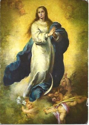 POSTAL L04790: La Concepcion de El Escorial, por Murillo