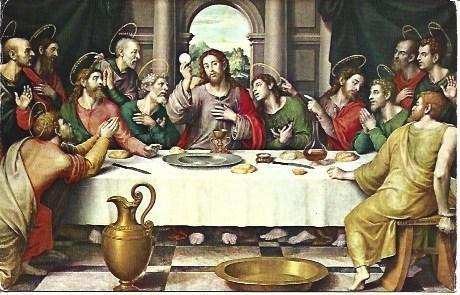 POSTAL L04762: La Ultima Cena, por Juan de Juanes