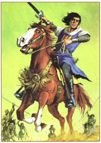 Poster DIN 4 numero 0797: El Capitan Trueno a caballo