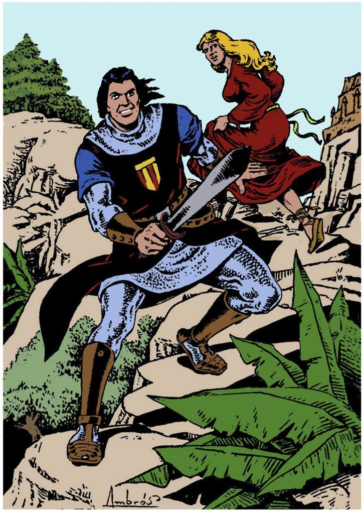 Poster DIN 4 numero 0803: El Capitan Trueno y Sigrid