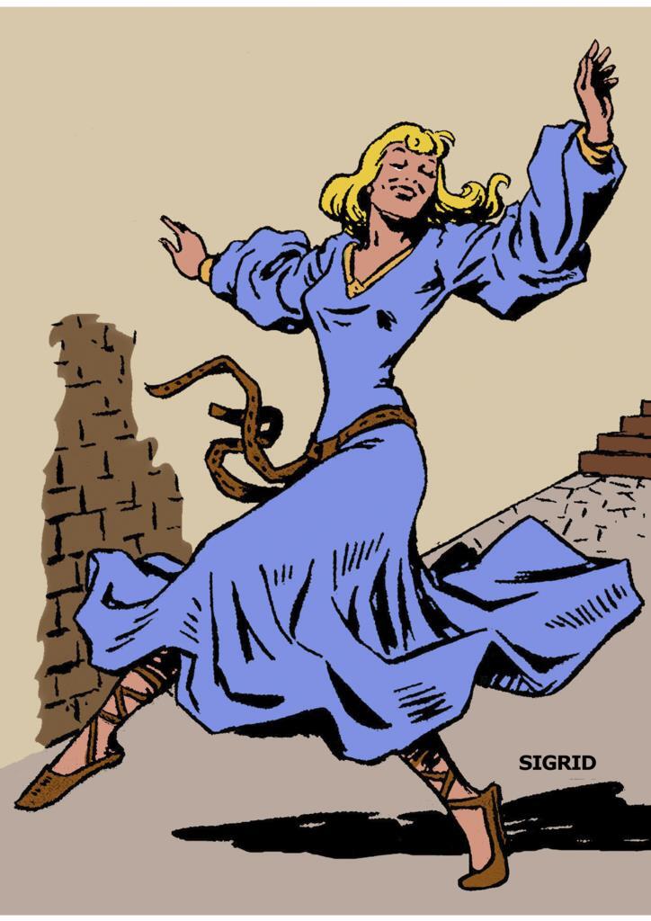 Poster DIN 4 numero 0808: Sigrid bailando