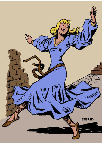 Poster DIN 4 numero 0808: Sigrid bailando