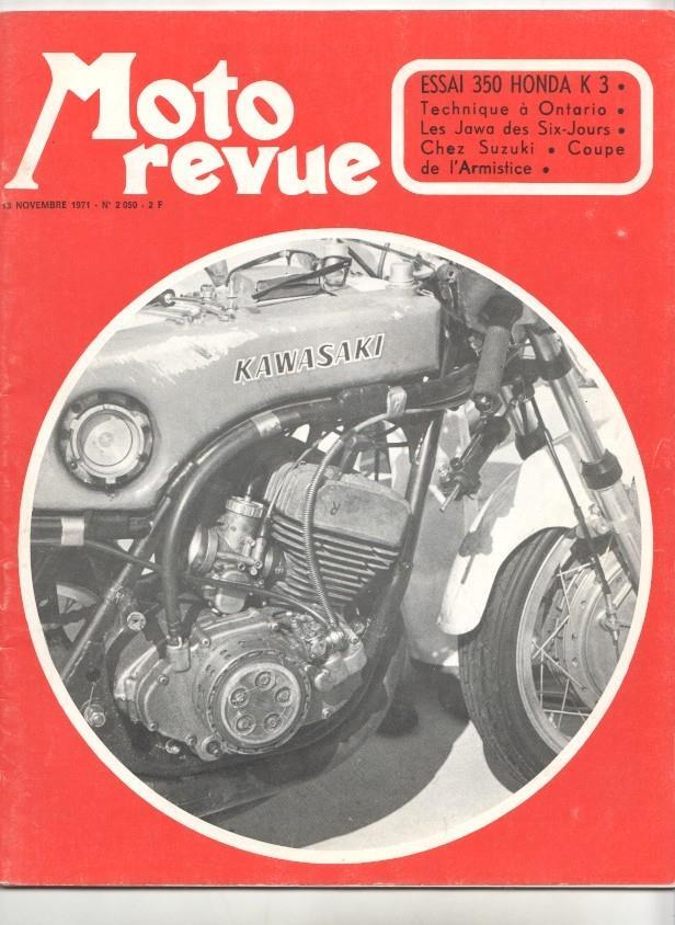 Revista: Moto revue num 2050, 13 nov 1971 - Essai 350 Honda K3
