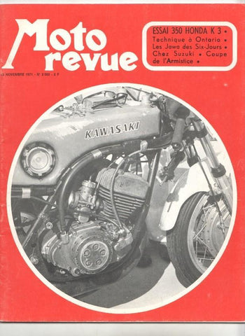 Revista: Moto revue num 2050, 13 nov 1971 - Essai 350 Honda K3