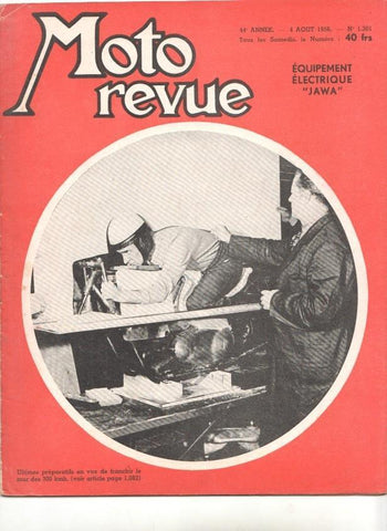 Revista: Moto revue num 1301, 4 aout 1956 - Equipement electrique Jawa