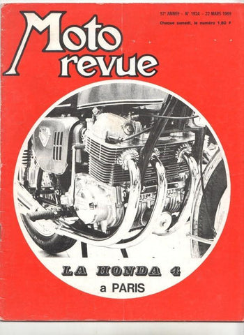 Revista: Moto revue num 1924, 22 mars 1969 - La Honda 4 a Paris