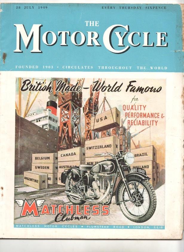 Revista: The motor Cycle, 28 july 1949 - Matchless Clubman