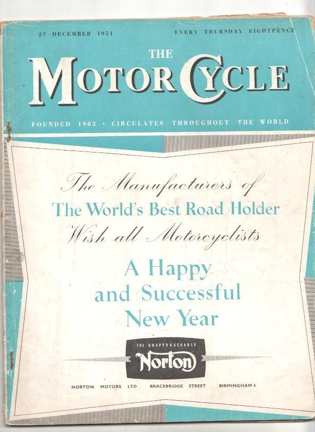 Revista: The motor Cycle num 2542, 27 december 1951 - 646 c.c. B.S.A. Golden Flash