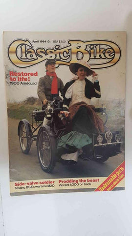 Revista, magazine: Classic Bike num 51, April 1984 - Portada 1900 Ariel Quafricycle y poster del mismo en las paginas centrales
