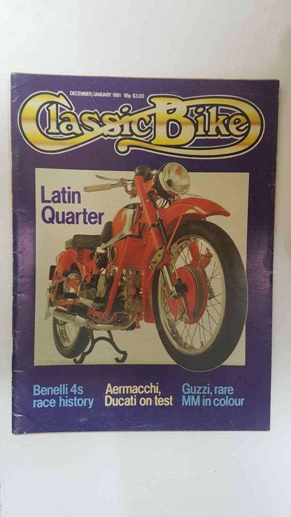 Revista, magazine: Classic Bike December/January 1981 - Portada Latin Quarter y poster del mismo en las paginas centrales