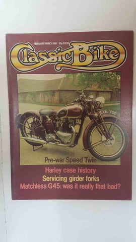 Revista, magazine: Classic Bike February/March 1981 - Paginas centrales poster 1955 500cc Matchless G45