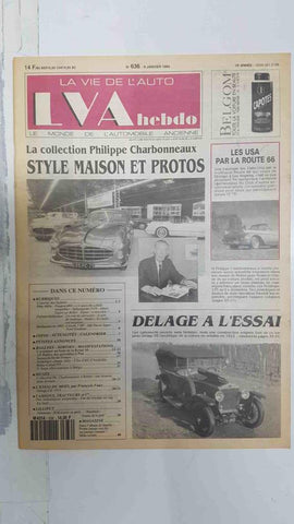 Revista, Magazine: La Vie de l'Auto LVA Hebdo num 636, 6 janvier 1994 - La collection Philippe Charbonneaux, Style Maison et protos