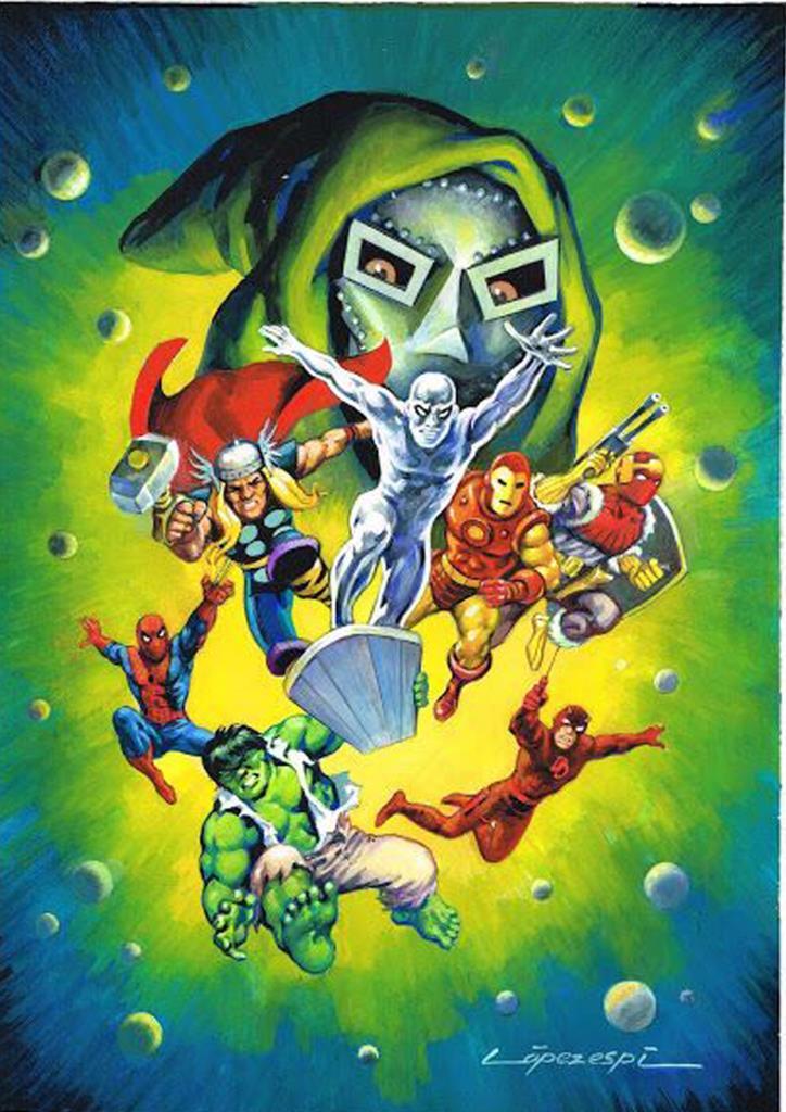 Poster DIN 4 numero 0826: serie Marvel: grupo de personajes