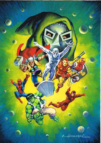 Poster DIN 4 numero 0826: serie Marvel: grupo de personajes