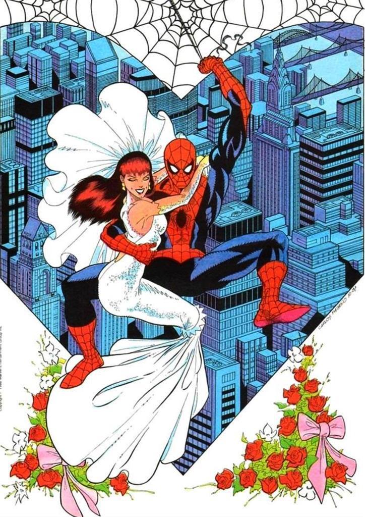 Poster DIN 4 numero 0829: serie Marvel: Spiderman y Mary Jane