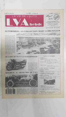 Revista, Magazine: La Vie de l'Auto LVA Hebdo num 87/06, 5 fevrier 1987 - Autoworld la collection mahy a Bruxelles