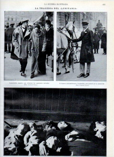 LAMINA V18061: Pasajeros salvados del Lusitania 