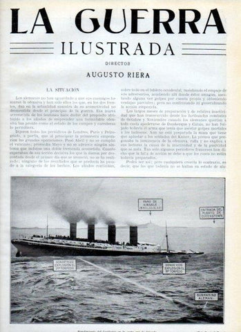 LAMINA V18059: Hundimiento del Lusitania en la costa sur de Irlanda