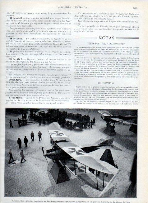 LAMINA V18057: Biplanos tipo Aviatik en los Invalidos de Paris