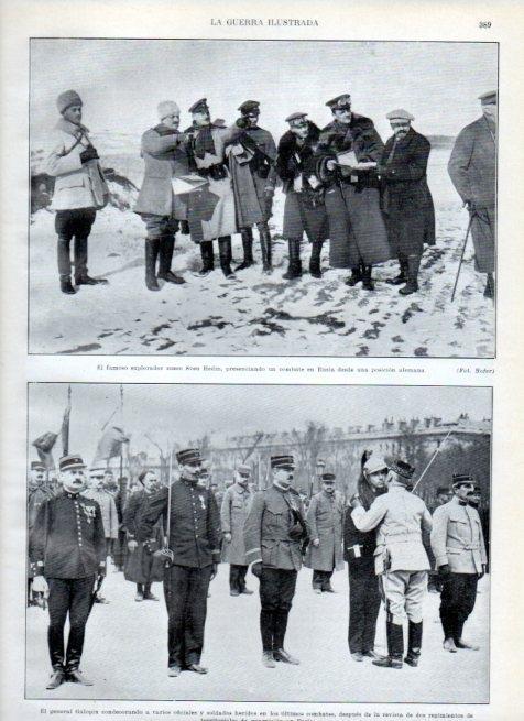 LAMINA V18054: Explorador Sven Hedin presenciando combate en Rusia