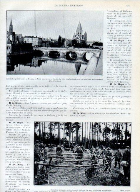 LAMINA V18075: Catedral y puente sobre el Mosela en Metz