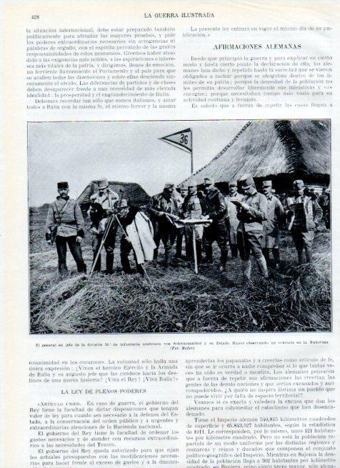 LAMINA V18073: General von Schwarzenfeld y su Estado Mayor en Bukovina