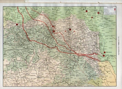 LAMINA V18071: Mapa de situacion de los ejercitos en la Batalla de los Carpatos