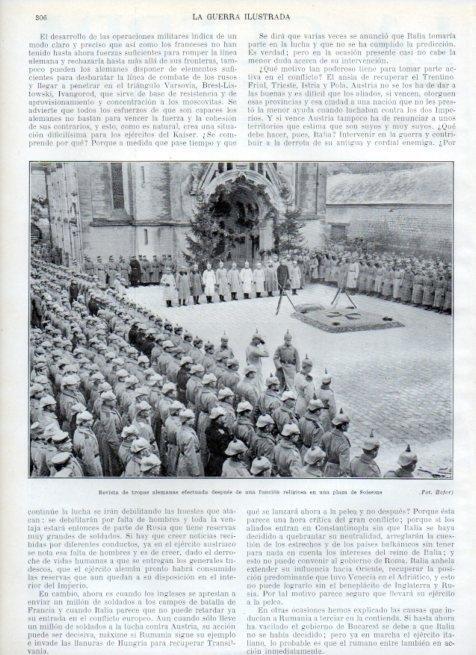 LAMINA V18015: Revista de tropas alemanas en Soissons