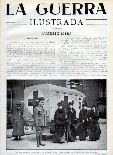 LAMINA V18031: Reina Alejandra junto a princesas Victoria y Maud