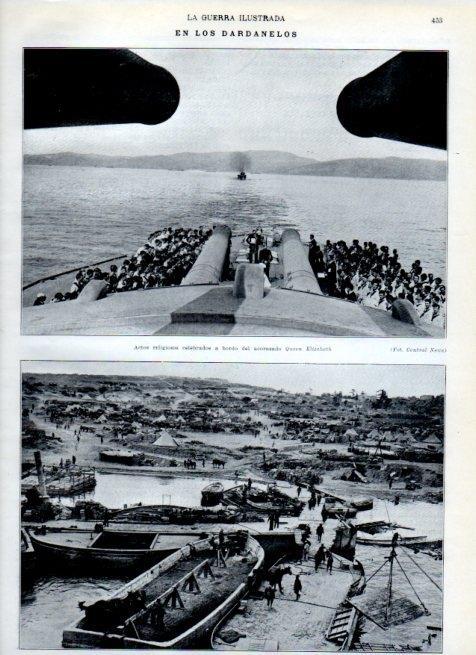 LAMINA V18086: Tropas desembarcadas en la costa de Galipoli