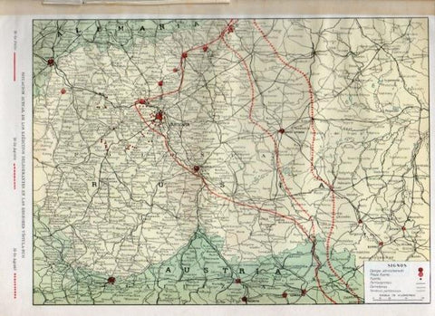 LAMINA V18141: Mapa de los ejercitos beligerantes en las regiones Vistula-Bug