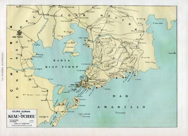 LAMINA V18156: Mapa de la colonia alemana de Kiau-Tcheu
