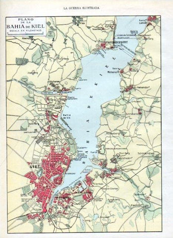 LAMINA V18149: Plano de la bahia de Kiel