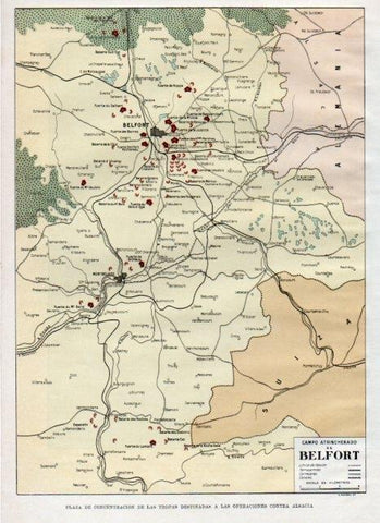 LAMINA V18155: Mapa del campo atrincherado de Belfort