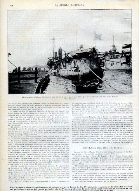 LAMINA V18089: Caza minas italiano Casabianca