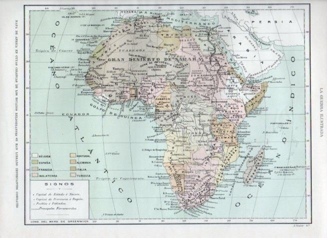 LAMINA V18008: Mapa de Africa
