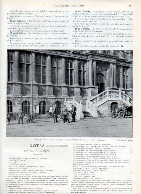 LAMINA V17904: Hotel de Ville en Gante ocupado por los alemanes
