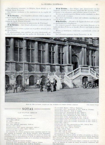 LAMINA V17904: Hotel de Ville en Gante ocupado por los alemanes