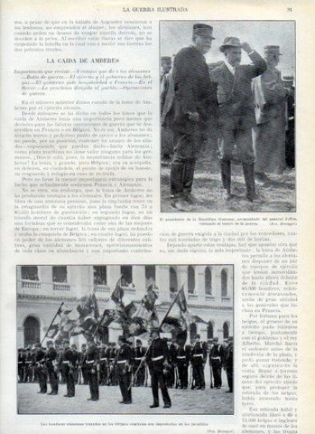 LAMINA V17902: El presidente de Francia junto al general Joffre