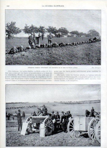 LAMINA V17927: Artilleria pesada francesa cañon Rimailho en bateria