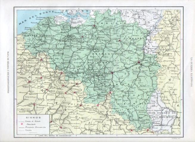 LAMINA V17867: Mapa de Belgica y sus fortificaciones