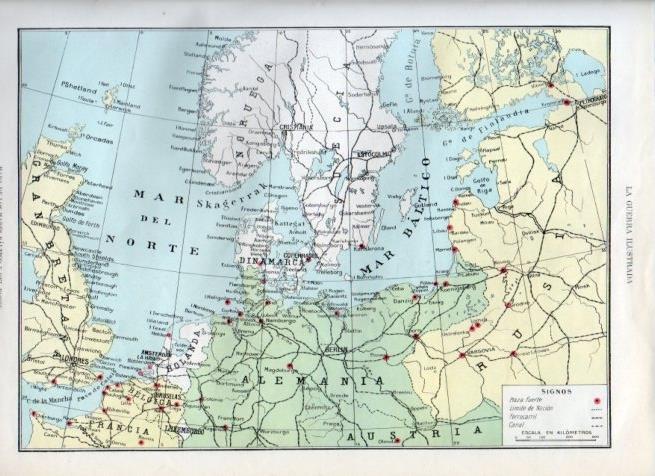 LAMINA V17866: Mapa de los mares Baltico y del Norte