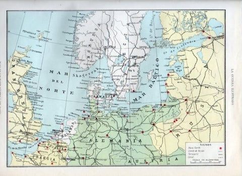 LAMINA V17866: Mapa de los mares Baltico y del Norte