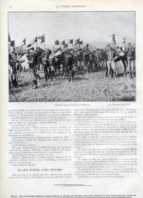 LAMINA V17861: Caballeria de Belgica en la llanura de Waterloo