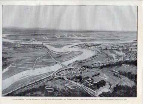 LAMINA V17859: Vista panoramica de los rios Save y Danubio